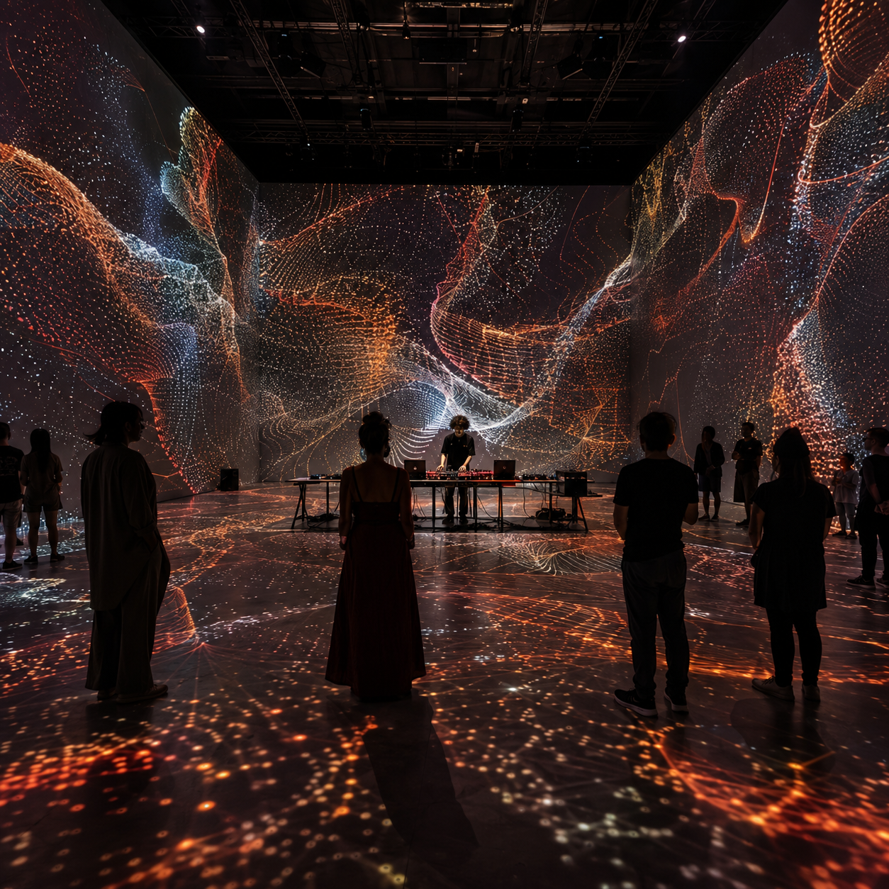 Visuales en vivo y performance audiovisual interactiva: sonido, imagen y participación